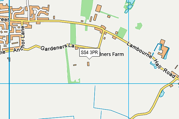 SS4 3PR map - OS VectorMap District (Ordnance Survey)