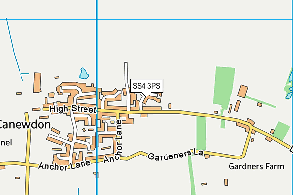 Canewdon Recreation Ground map (SS4 3PS) - OS VectorMap District (Ordnance Survey)