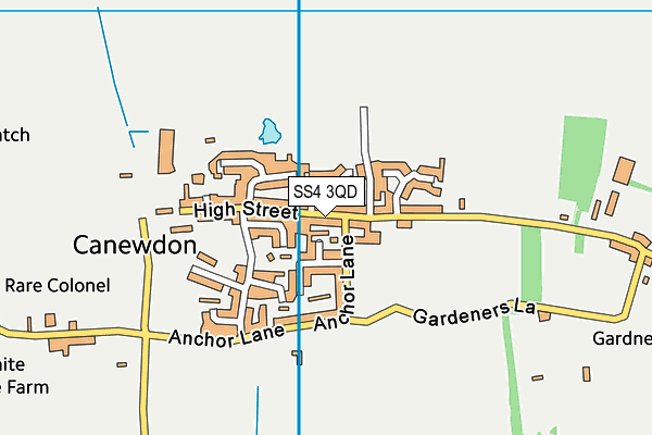 SS4 3QD map - OS VectorMap District (Ordnance Survey)