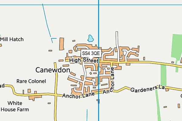 SS4 3QE map - OS VectorMap District (Ordnance Survey)