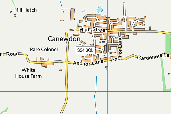 SS4 3QL map - OS VectorMap District (Ordnance Survey)