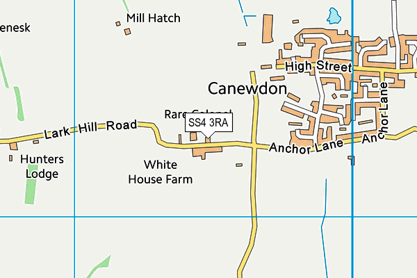 SS4 3RA map - OS VectorMap District (Ordnance Survey)