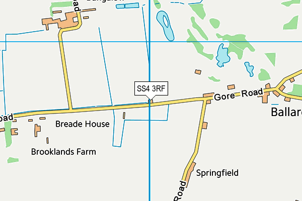 SS4 3RF map - OS VectorMap District (Ordnance Survey)