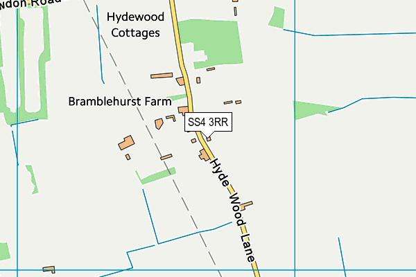 SS4 3RR map - OS VectorMap District (Ordnance Survey)