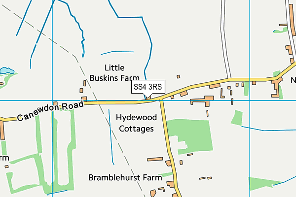 SS4 3RS map - OS VectorMap District (Ordnance Survey)