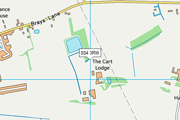 SS4 3RW map - OS VectorMap District (Ordnance Survey)