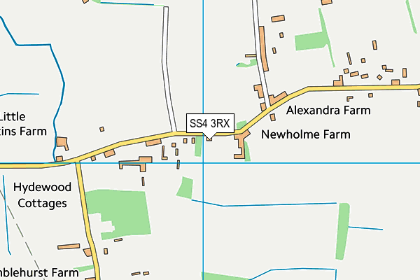 SS4 3RX map - OS VectorMap District (Ordnance Survey)