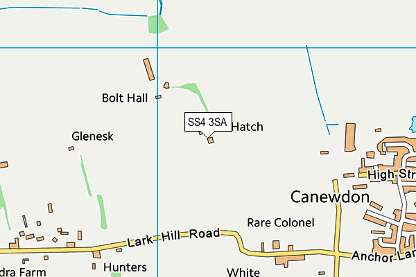 SS4 3SA map - OS VectorMap District (Ordnance Survey)