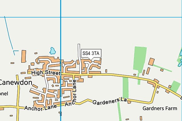 SS4 3TA map - OS VectorMap District (Ordnance Survey)