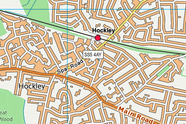 SS5 4AY map - OS VectorMap District (Ordnance Survey)