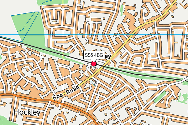 SS5 4BG map - OS VectorMap District (Ordnance Survey)