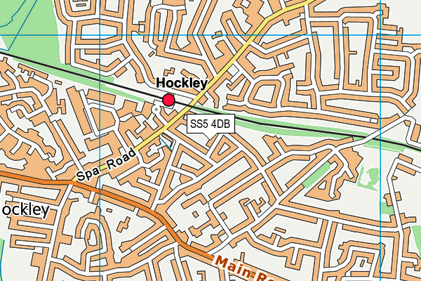 SS5 4DB map - OS VectorMap District (Ordnance Survey)