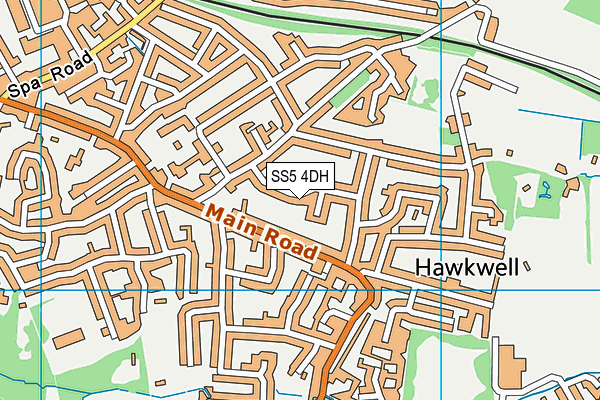 SS5 4DH map - OS VectorMap District (Ordnance Survey)