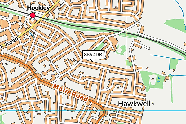 SS5 4DR map - OS VectorMap District (Ordnance Survey)