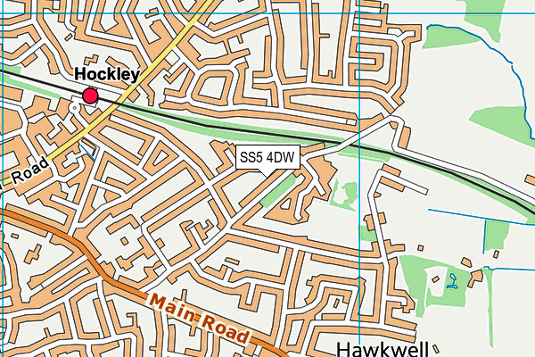 SS5 4DW map - OS VectorMap District (Ordnance Survey)