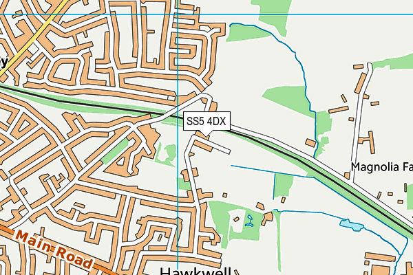 SS5 4DX map - OS VectorMap District (Ordnance Survey)