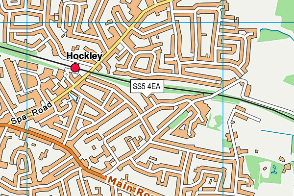 SS5 4EA map - OS VectorMap District (Ordnance Survey)