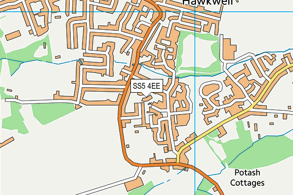 SS5 4EE map - OS VectorMap District (Ordnance Survey)