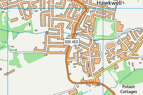 SS5 4ES map - OS VectorMap District (Ordnance Survey)