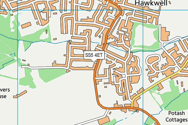 SS5 4ET map - OS VectorMap District (Ordnance Survey)
