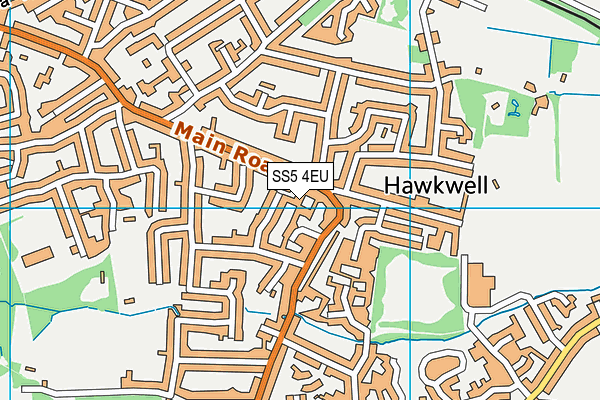 SS5 4EU map - OS VectorMap District (Ordnance Survey)