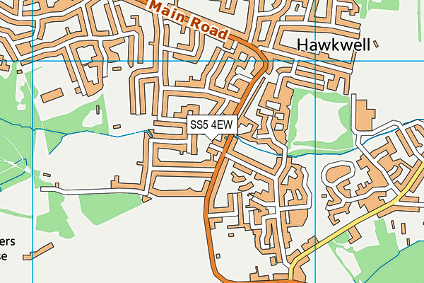 SS5 4EW map - OS VectorMap District (Ordnance Survey)