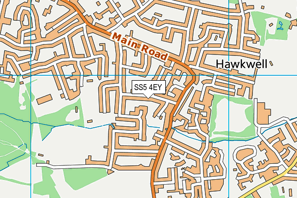 SS5 4EY map - OS VectorMap District (Ordnance Survey)