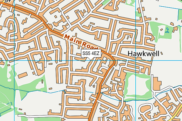 SS5 4EZ map - OS VectorMap District (Ordnance Survey)