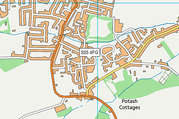 SS5 4FG map - OS VectorMap District (Ordnance Survey)