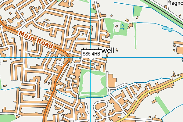 SS5 4HB map - OS VectorMap District (Ordnance Survey)