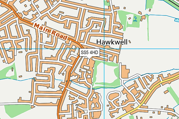 SS5 4HD map - OS VectorMap District (Ordnance Survey)