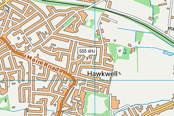 SS5 4HJ map - OS VectorMap District (Ordnance Survey)