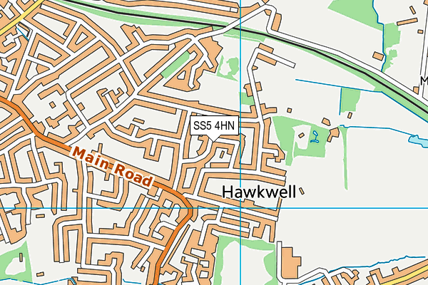 SS5 4HN map - OS VectorMap District (Ordnance Survey)