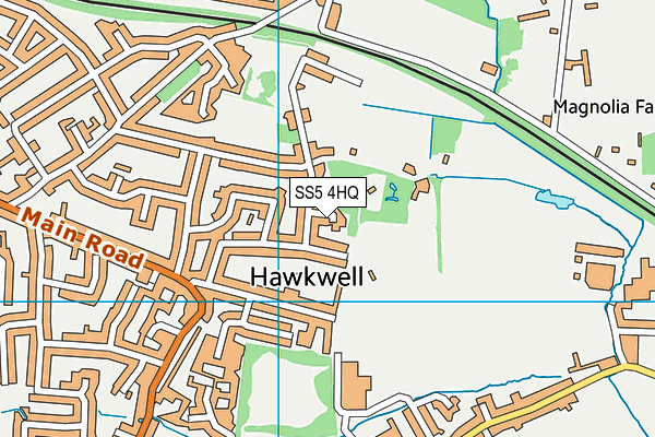 SS5 4HQ map - OS VectorMap District (Ordnance Survey)