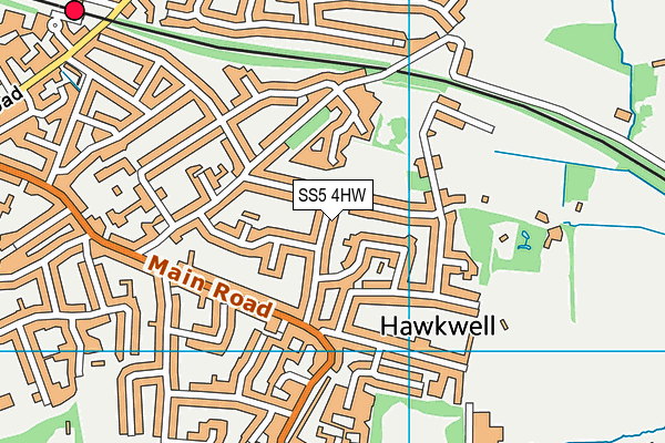 SS5 4HW map - OS VectorMap District (Ordnance Survey)