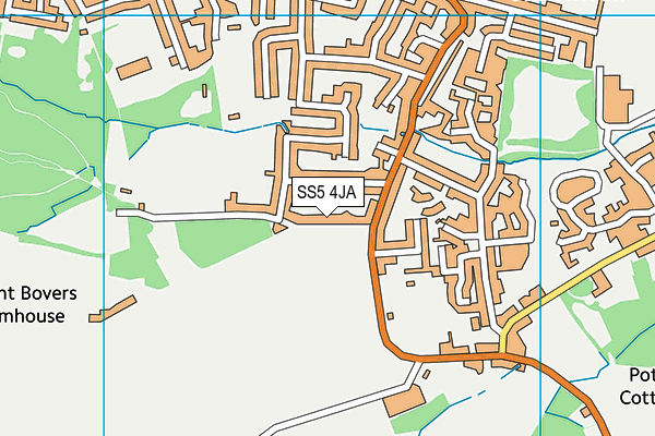 SS5 4JA map - OS VectorMap District (Ordnance Survey)
