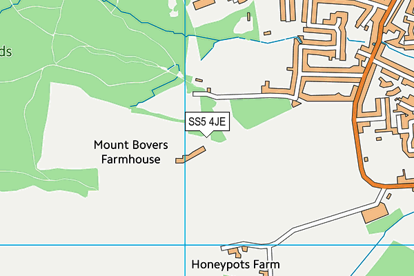 SS5 4JE map - OS VectorMap District (Ordnance Survey)