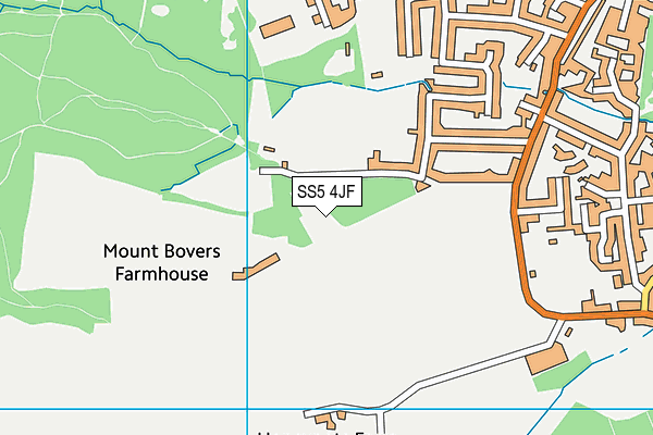 SS5 4JF map - OS VectorMap District (Ordnance Survey)