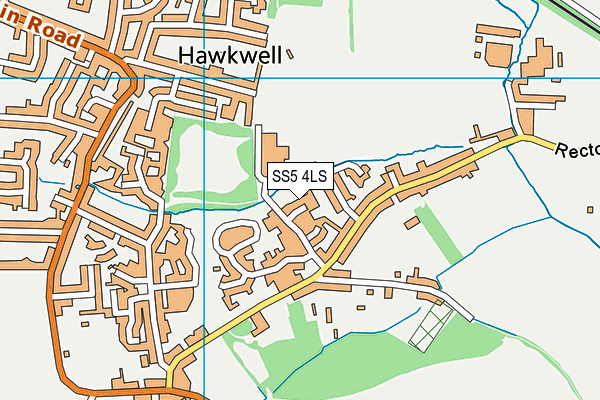 SS5 4LS map - OS VectorMap District (Ordnance Survey)