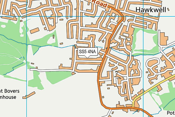 SS5 4NA map - OS VectorMap District (Ordnance Survey)