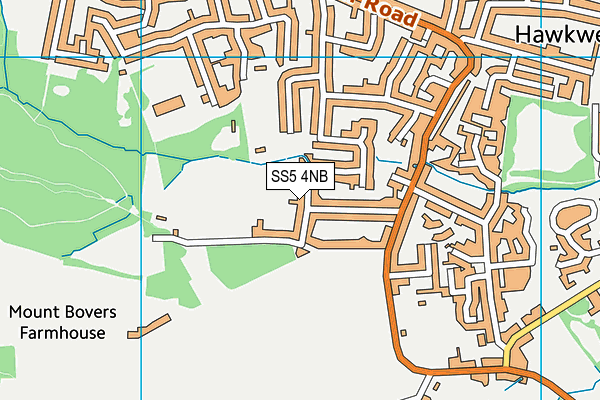 SS5 4NB map - OS VectorMap District (Ordnance Survey)