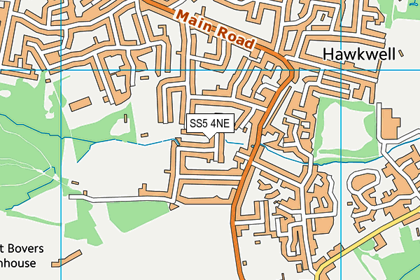 SS5 4NE map - OS VectorMap District (Ordnance Survey)