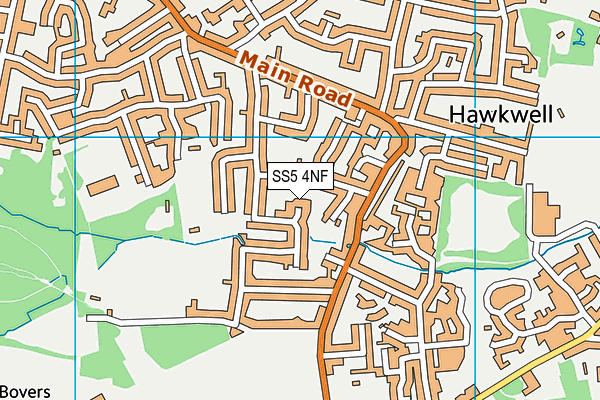 SS5 4NF map - OS VectorMap District (Ordnance Survey)
