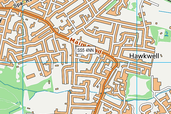 SS5 4NN map - OS VectorMap District (Ordnance Survey)
