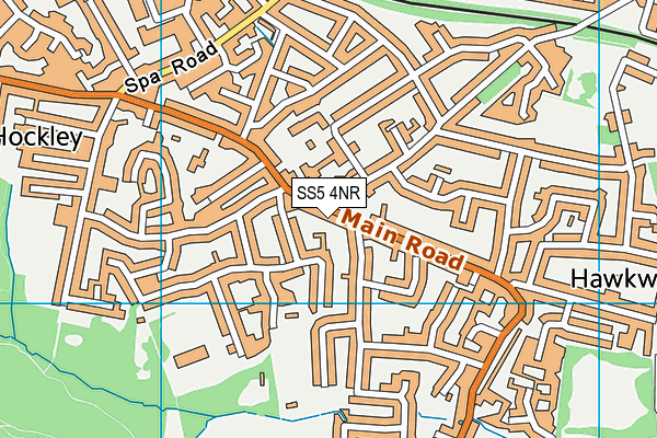 SS5 4NR map - OS VectorMap District (Ordnance Survey)