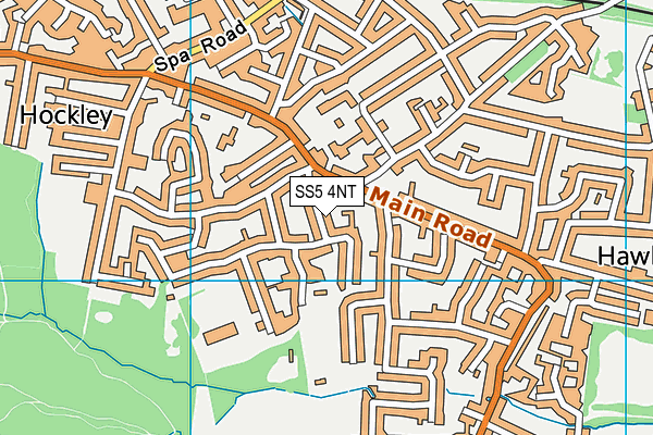 SS5 4NT map - OS VectorMap District (Ordnance Survey)