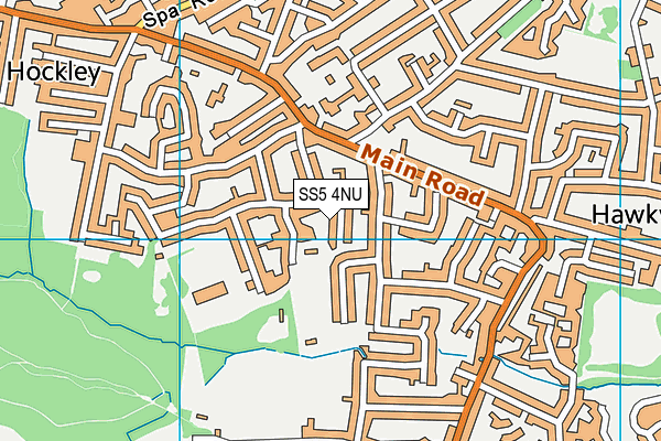 SS5 4NU map - OS VectorMap District (Ordnance Survey)