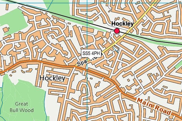 SS5 4PH map - OS VectorMap District (Ordnance Survey)