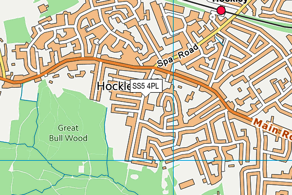 SS5 4PL map - OS VectorMap District (Ordnance Survey)