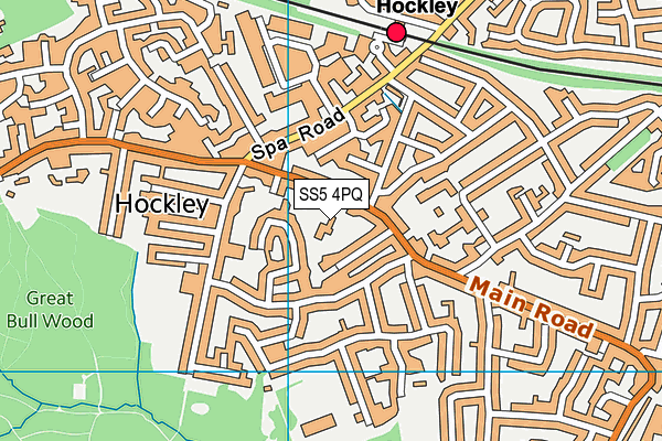 SS5 4PQ map - OS VectorMap District (Ordnance Survey)